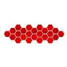 Hexagonformad spegel - väggdekal - 12 delar