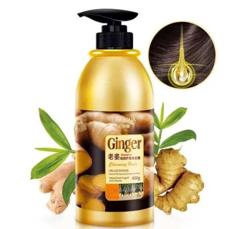 Kräutershampoo - Ingwerextrakte - gegen Schuppen - ohne Silikone - 400 ml