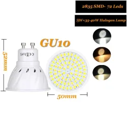Ampoules spot LED GU10 - 110V 220V 24V - 4W - 6W - 8W - 10 pièces