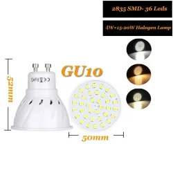 Ampoules spot LED GU10 - 110V 220V 24V - 4W - 6W - 8W - 10 pièces
