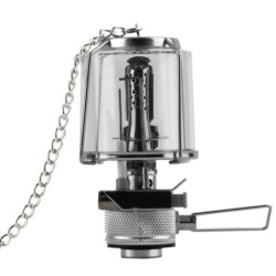 Latarnia zewnętrzna / kempingowa - przenośna aluminiowa lampa gazowa - szklana lampa wisząca - 80 LUXKemping & Obozownictwo