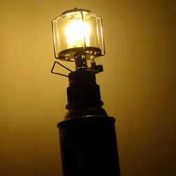 Outdoor & CampingLinterna exterior / camping - luz de gas portátil de aluminio - lámpara colgante de vidrio - 80 LUX