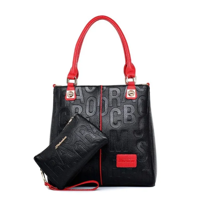 Luxurious shoulder bag - large capacity - set with a walletSets