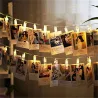 LED string - garland with clips - pictures hanger - battery operatedLED strips