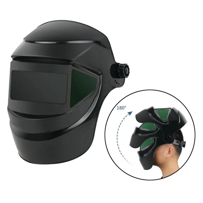 Capacete de soldagem - ajustável em 180 graus - visão ampla - MIG / MMA