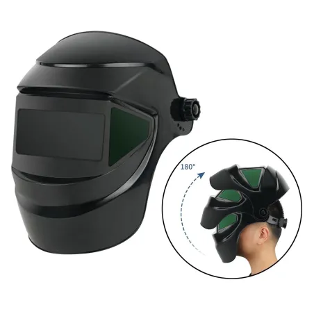 Capacete de soldagem - ajustável em 180 graus - visão ampla - MIG / MMA