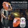 Capacete de soldagem - escurecimento automático - solar - DIN 4 - DIN 5-13