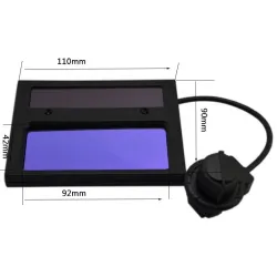 Capacete de soldagem - escurecimento automático - alimentado por bateria solar - MIG TIG - DIN 4 - DIN 16 - red eagle