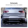 Parkeringssensor - radar - omvendt autoparkering - LCD-skærmdisplay - LED