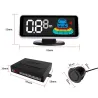 Parkeringssensor - radar - omvendt autoparkering - LCD-skærmdisplay - LED