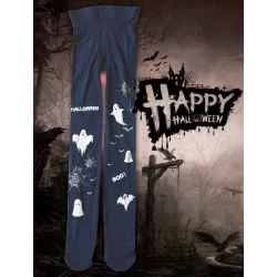 Halloween tights - små djævle / spøgelse printet