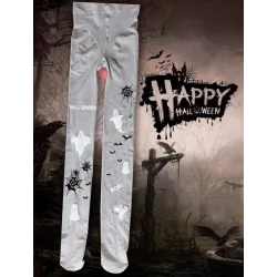 Rajstopy na Halloween - diabełki / nadruk duchówBielizna