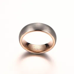 Wolframkarbidring - rosa gull