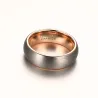 Anello in carburo di tungsteno - oro rosa