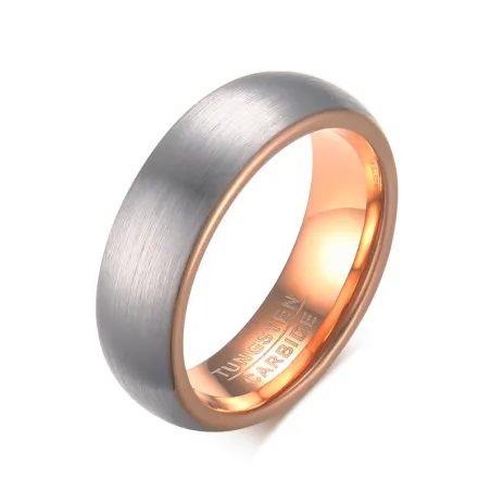 Wolframkarbidring - rosa gull