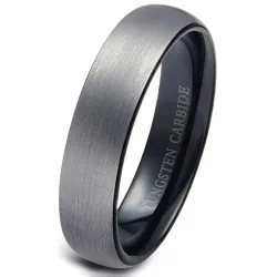 Anello in carburo di tungsteno - nero
