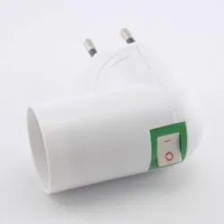 Douille E27 avec prise EU/US et interrupteur intégré