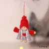 Anges de Noël en peluche en soie - poupées - décorations à suspendre