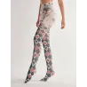 Halloween tights - spelkort tryck - grå