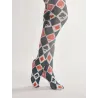Halloween tights - spelkort tryck - grå