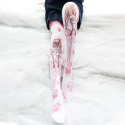 Halloween knæstrømper - pige - kattepoter