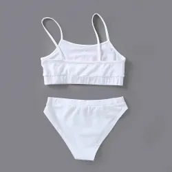 Sexy undertøyssett - kort topp - truser - COME HERE DADDY PLEASE bokstaver
