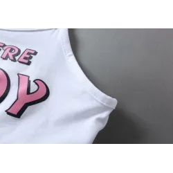 Sexy Dessous-Set - kurzes Top - Schlüpfer - COME HERE DADDY PLEASE Schriftzug