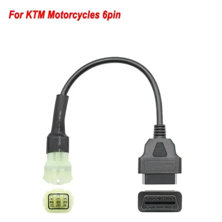 OBD2 16 ben til 3 ben / 6 ben - kabel til KTM - adapter til motorcykel - ECU software tuning