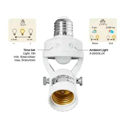 E27 / E26 base - bulb holder - with PIR motion sensor - light control - rotatableLighting fittings