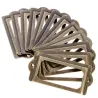 Antikke messingskuffegreb - etiketholdere - metalrammer - 12 stk