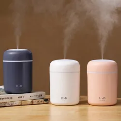 Mini humidificateur d'air - diffuseur d'huiles essentielles - LED - USB