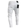 Stretchiga slitna - biker jeans - Slim Fit Denim
