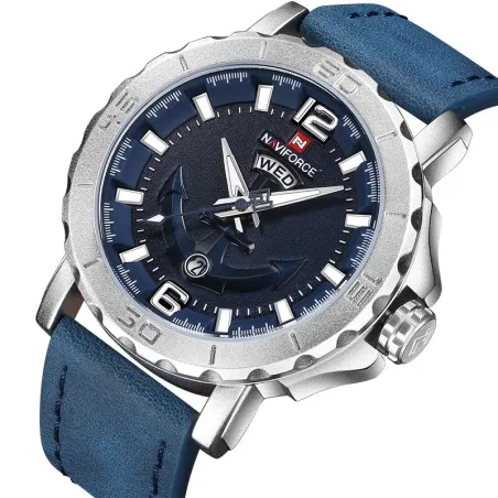 Naviforce - læder Quartz ur - lysende