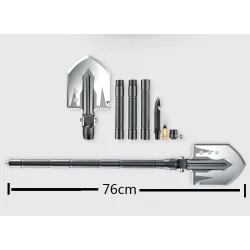 Multifunktion foldbar skovl - aluminium - militær - overlevelse