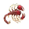 Emalje broche - skorpion med perle