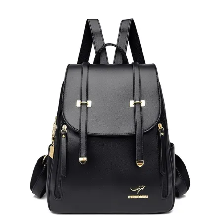 Mochila de couro multifuncional - bolsa de ombro - grande capacidade
