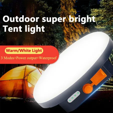 Bärbar magnetisk LED-lampa - campingljus - hängande lykta - vattentät