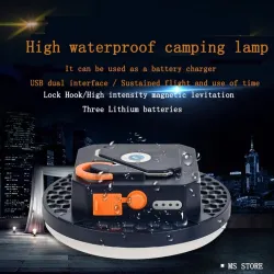Bärbar magnetisk LED-lampa - campingljus - hängande lykta - vattentät