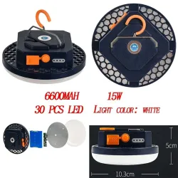 Portable magnetic LED lamp - camping light - hanging lantern - waterproofLights & lighting