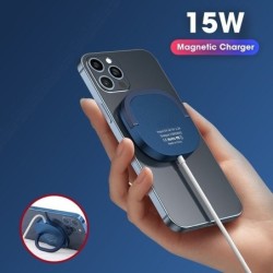 Magnetisk trådløs oplader - hurtig opladning - med beslag - USB C - til IPhone 12 Pro / Samsung