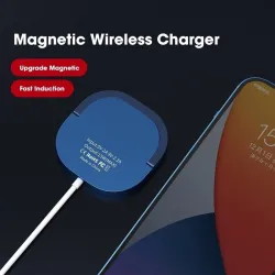 Magnetisk trådløs lader - hurtiglading - med brakett - USB C - for IPhone 12 Pro / Samsung