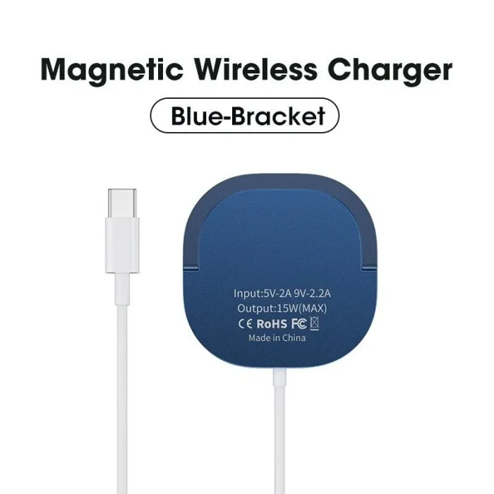 Magnetisk trådløs oplader - hurtig opladning - med beslag - USB C - til IPhone 12 Pro / Samsung