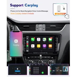 Rádio de carro DIN2 de 8 polegadas - Bluetooth - Android - Mirror Link - 1 GB RAM / 16 GB ROM - câmera - DVR - para Mercedes Ben