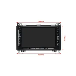 Rádio de carro DIN2 de 8 polegadas - Bluetooth - Android - Mirror Link - 1 GB RAM / 16 GB ROM - câmera - DVR - para Mercedes Ben