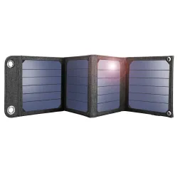 Panneau solaire 14W - chargeur pliable - USB - étanche - pour Smartphones