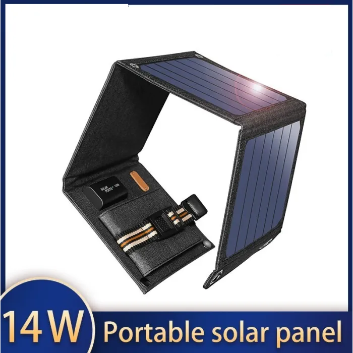 14W solar panel - folding charger - USB - waterproof - for SmartphonesChargers