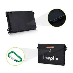 25W solpanel - hopfällbar laddare - USB - vattentät - för smartphones
