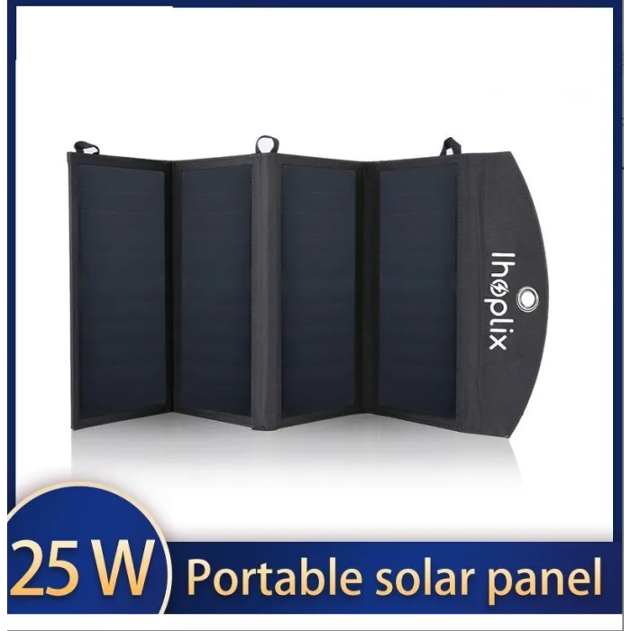 Panneau solaire 25W - chargeur pliable - USB - étanche - pour Smartphones