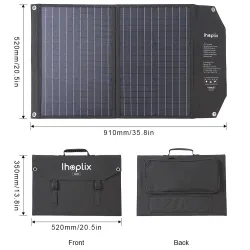 Paneles solaresPanel solar - cargador solar - doble salida - plegable - 60W - kit