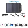 Solcellepanel - solcellelader - dobbel utgang - sammenleggbar - 60W - sett
